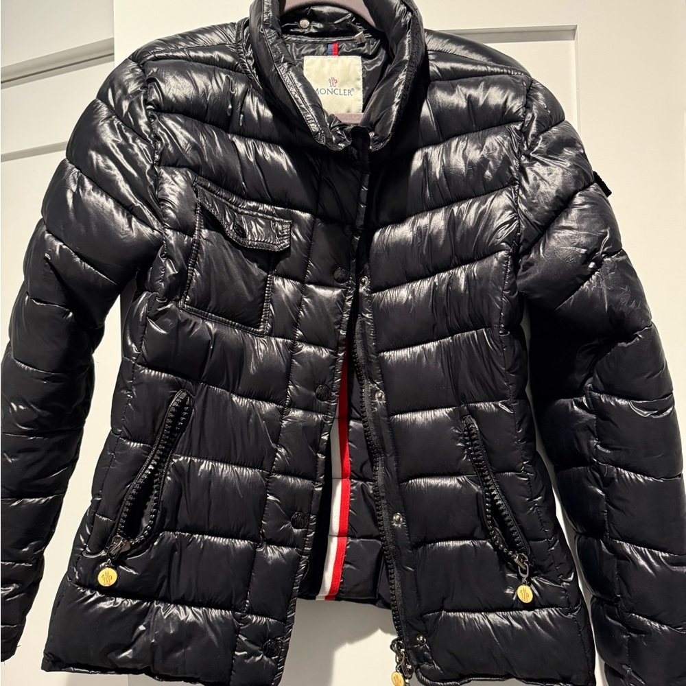 Moncler Women's Shiny Black Puffer Coat